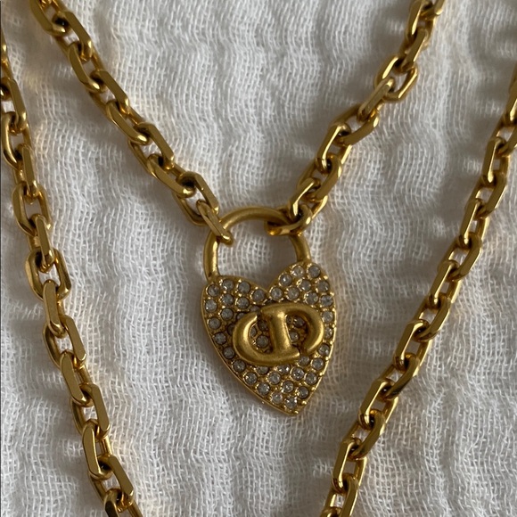 Dior double Gold Chain Necklace - Picture 2 of 5